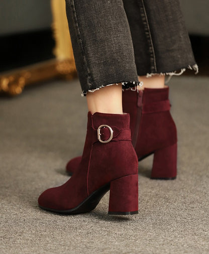 Veloura Buckle Ankle Boots