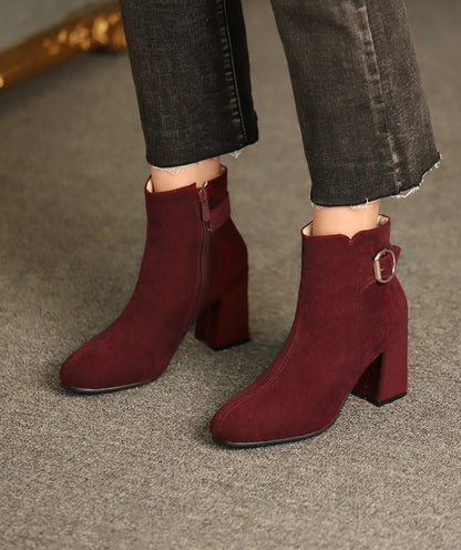 Veloura Buckle Ankle Boots