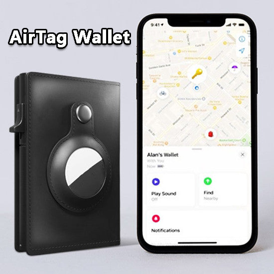 CarbonShield AirTag Wallet