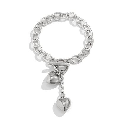 Luxe Lock & Key Chain Necklace & Bracelet Set
