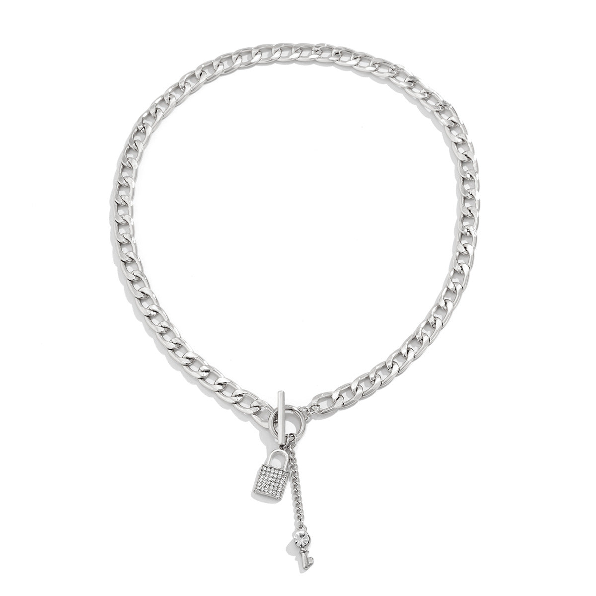 Luxe Lock & Key Chain Necklace & Bracelet Set